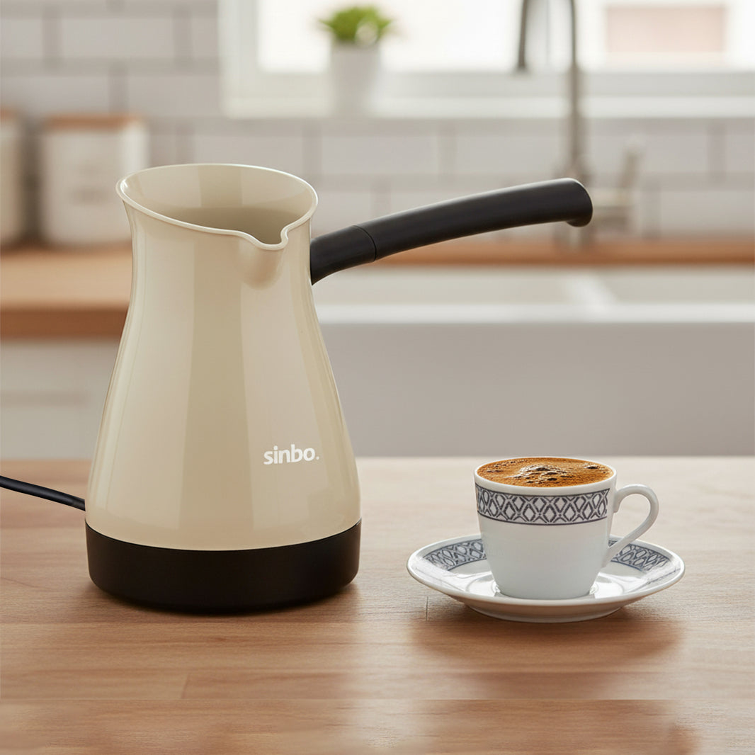 Sinbo SCM-2951 Türkische Kaffeemaschinea – 400 ml | Abnehmbarer Griff | Edelstahl-Heizelement | 360° Kabellos