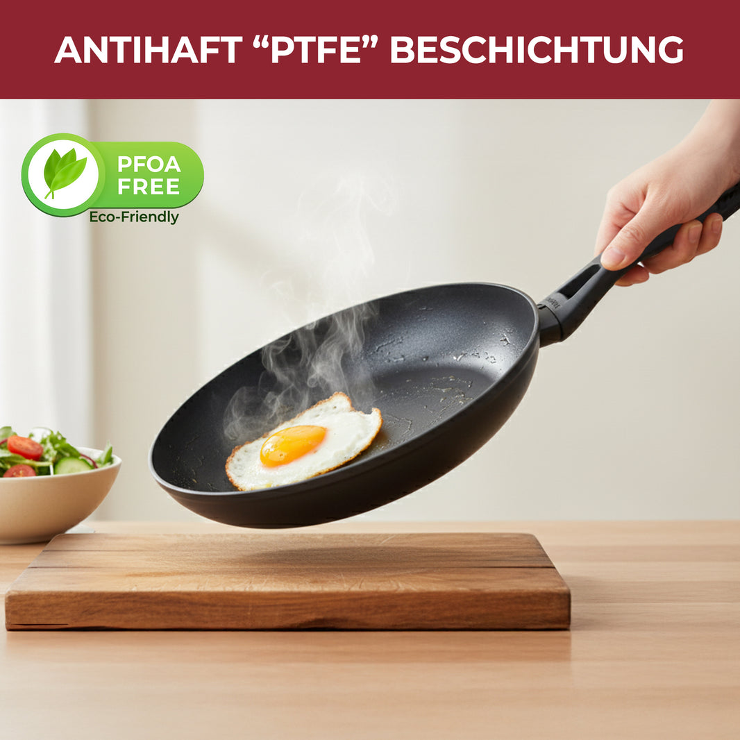 28 cm Wokpfanne – TITAN PLUS Alize | Brauner Griff | Induktionsgeeignet | PFOA-Frei | PTFE-Antihaftbeschichtung