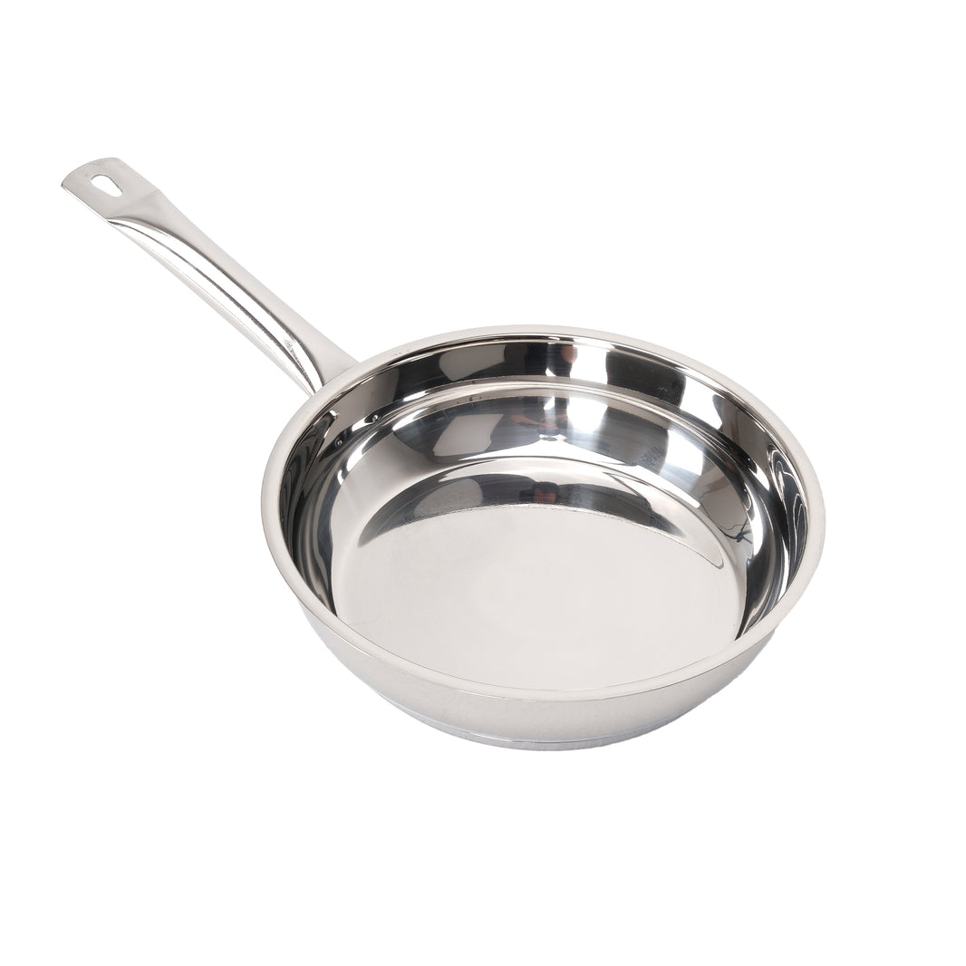 BONERA Edelstahl Bratpfanne – 18/20/22/24/26/28/30 cm | Induktionsgeeignet | 304 Edelstahl | Spülmaschinenfest
