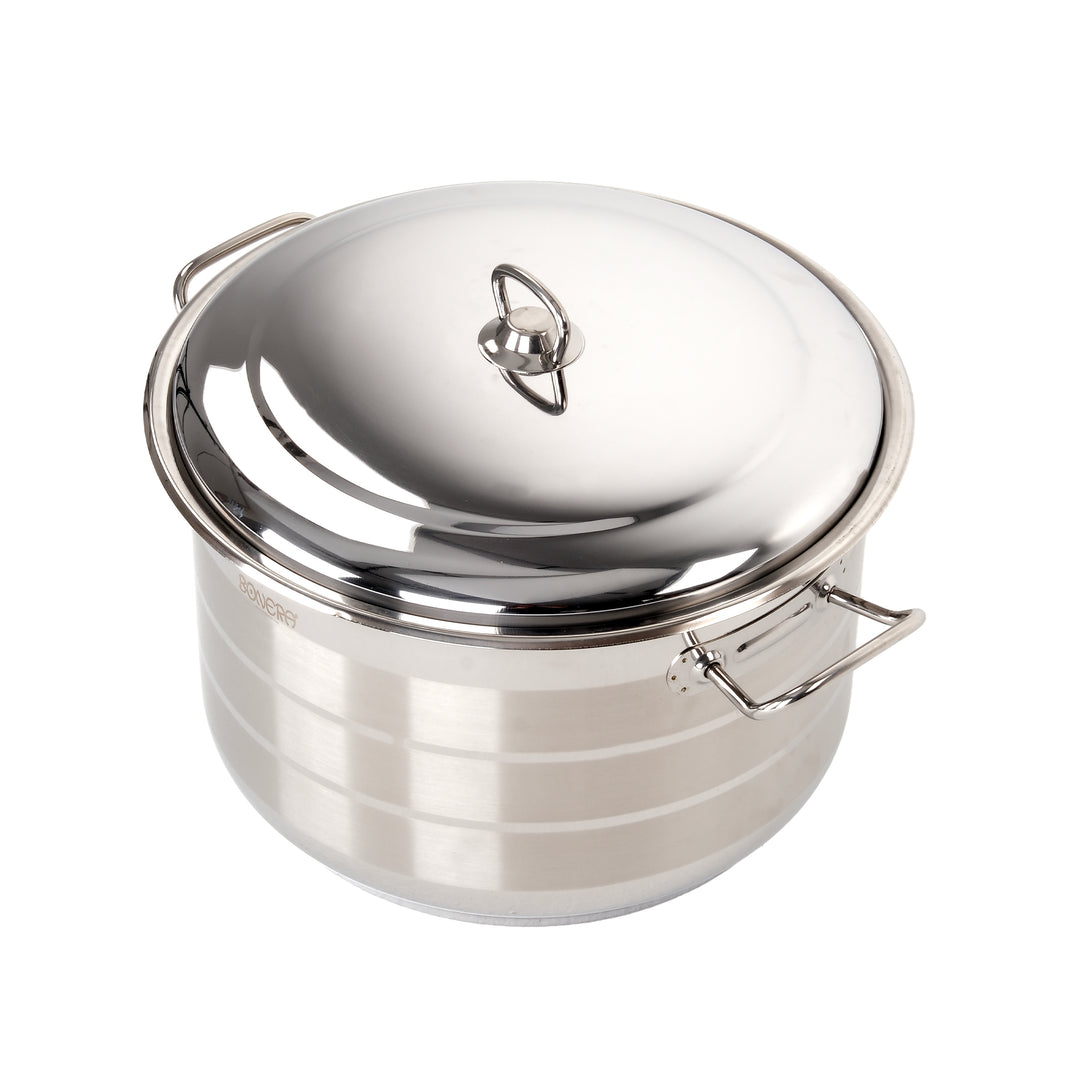 MASTERCHEF Edelstahl-Kochtopfset – 18x10, 20x10, 22x12, 24x14, 26x16, 28x18, 30x20 cm | 304 Edelstahl | Induktionsgeeignet | Spülmaschinenfest
