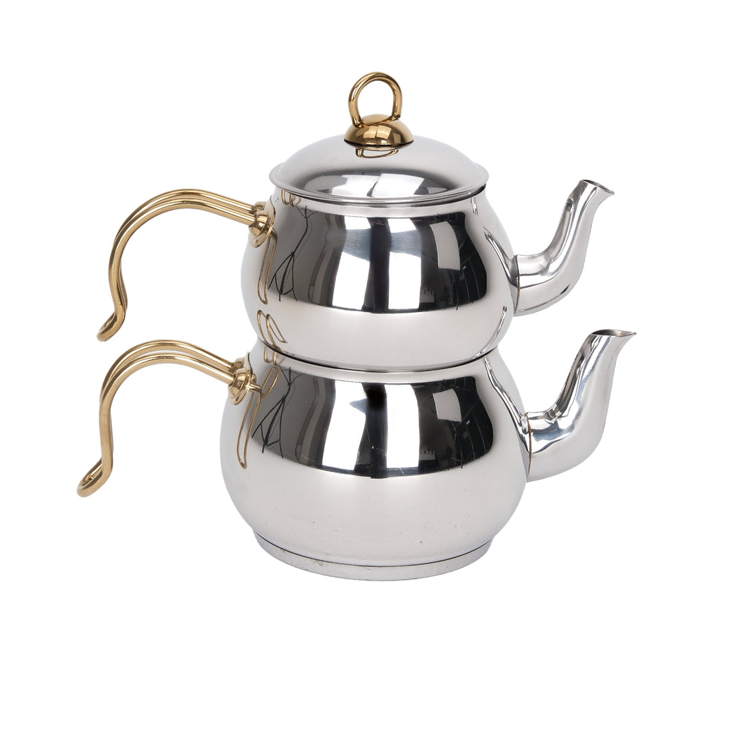 BONERA Küre Edelstahl Teekanne Set – 304 Edelstahl | Induktionsgeeignet | Spülmaschinenfest | Bakterienabweisend
